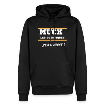 Muck The Crazy - Men’s Premium Organic Hoodie - black - Front - Nico (187cm)