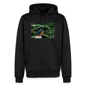 000 1338 DxO - Men’s Premium Organic Hoodie - black - Front - Nico (187cm)