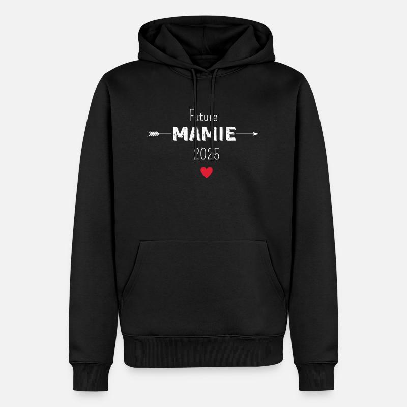 Future mamie 2025 - Sweat à capuche Premium bio Homme - noir