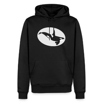 Schwertwal - Männer Premium Bio Hoodie - Schwarz - Vorne - Nico (187cm)
