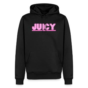 JUICY - Männer Premium Bio Hoodie - Schwarz - Vorne - Nico (187cm)