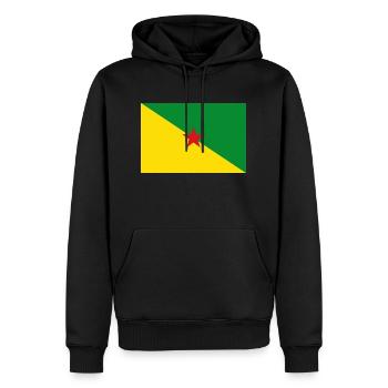 French Guiana - Men’s Premium Organic Hoodie - black - Front - Nico (187cm)