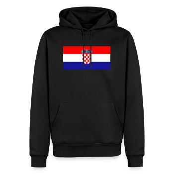Croatie (Hrvatska) - Sweat à capuche Premium bio Homme - noir - Devant - Nico (187cm)