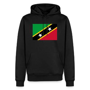 Saint-Kitts-et-Nevis - Sweat à capuche Premium bio Homme - noir - Devant - Nico (187cm)