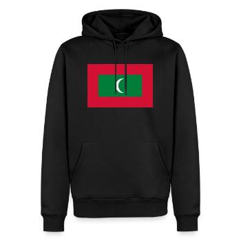 Maldives - Sweat à capuche Premium bio Homme - noir - Devant - Nico (187cm)