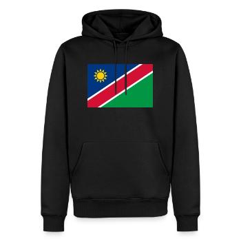 Namibia - Männer Premium Bio Hoodie - Schwarz - Vorne - Nico (187cm)