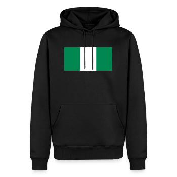 Nigéria - Sweat à capuche Premium bio Homme - noir - Devant - Nico (187cm)