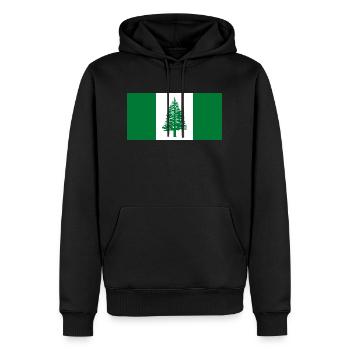 Île Norfolk - Sweat à capuche Premium bio Homme - noir - Devant - Nico (187cm)