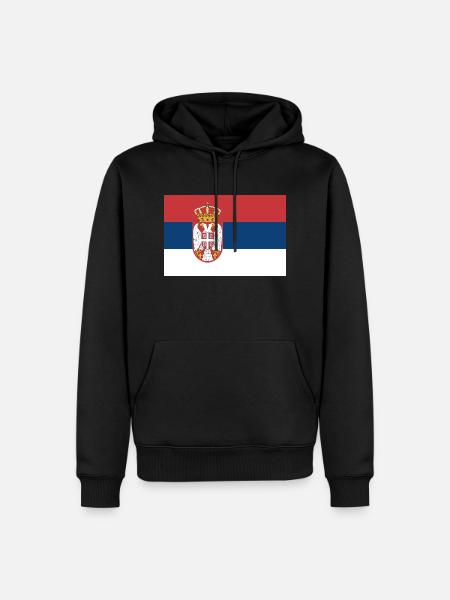 Serbien - Männer Premium Bio Hoodie - Schwarz