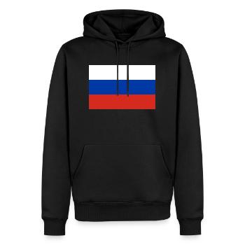 Russia - Men’s Premium Organic Hoodie - black - Front - Nico (187cm)