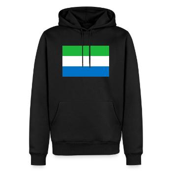 Sierra Leone - Sweat à capuche Premium bio Homme - noir - Devant - Nico (187cm)