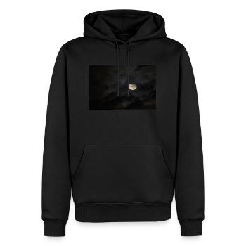 la lune - Sweat à capuche Premium bio Homme - noir - Devant - Nico (187cm)