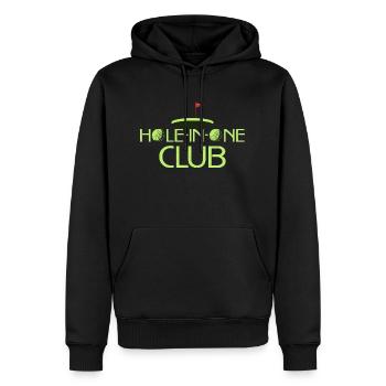 Hole-In-One Club Golfer Golf - Männer Premium Bio Hoodie - Schwarz - Vorne - Nico (187cm)