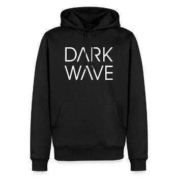 Vague sombre - Sweat à capuche Premium bio Homme - noir - Devant - Nico (187cm)