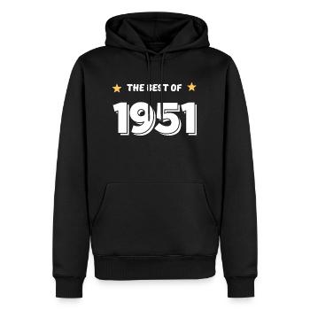 Das Beste von 1951 - Männer Premium Bio Hoodie - Schwarz - Vorne - Nico (187cm)