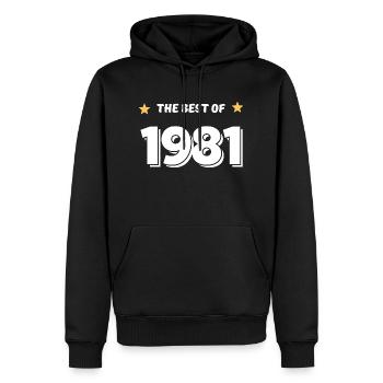 Das Beste von 1981 - Männer Premium Bio Hoodie - Schwarz - Vorne - Nico (187cm)