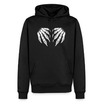 krallen 2 - Männer Premium Bio Hoodie - Schwarz - Vorne - Nico (187cm)