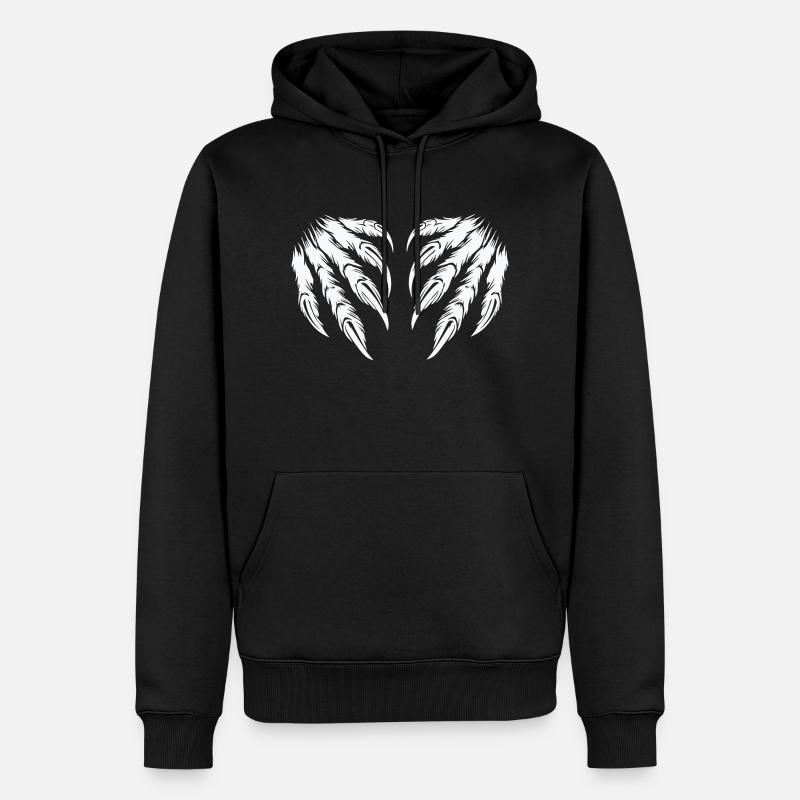 Griffes 2 - Sweat à capuche Premium bio Homme - noir