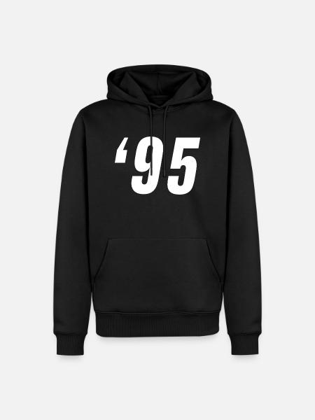 1995 - Männer Premium Bio Hoodie - Schwarz