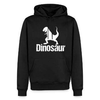 Dinosaure - T-Rex - Tyrannosaure - Sweat à capuche Premium bio Homme - noir - Devant - Nico (187cm)