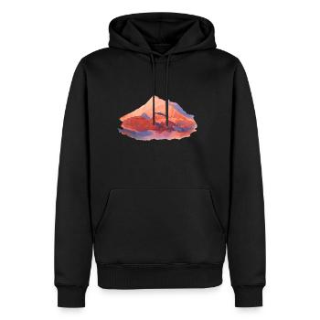 Weisshorn VS 4505m aquarell - Männer Premium Bio Hoodie - Schwarz - Vorne - Nico (187cm)