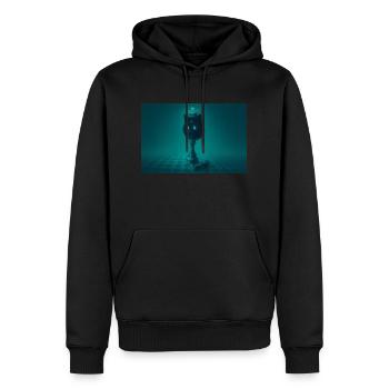 Wolf king - Männer Premium Bio Hoodie - Schwarz - Vorne - Nico (187cm)