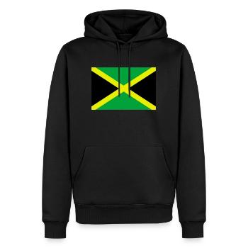 Jamaika - Männer Premium Bio Hoodie - Schwarz - Vorne - Nico (187cm)