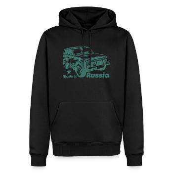 Lada Niva - Männer Premium Bio Hoodie - Schwarz - Vorne - Nico (187cm)