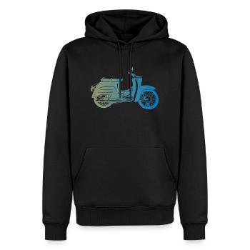 Simson Schwalbe KR51 - Männer Premium Bio Hoodie - Schwarz - Vorne - Nico (187cm)