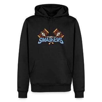 Halloween Pumpkin Smashers Squad Badge - Men’s Premium Organic Hoodie - black - Front - Nico (187cm)