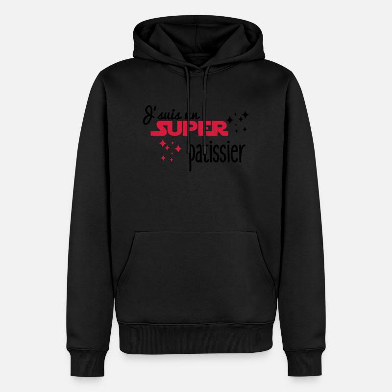 Ich bin ein großer Gebäck - Männer Premium Bio Hoodie - Schwarz