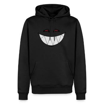 Smiling Demon - Men’s Premium Organic Hoodie - black - Front - Nico (187cm)