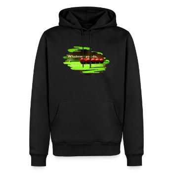 BILLARD - quoi que vous fassiez, ne pas frapper le - Sweat à capuche Premium bio Homme - noir - Devant - Nico (187cm)