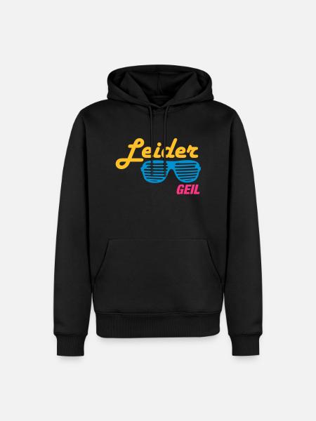 Leider Geil - Männer Premium Bio Hoodie - Schwarz