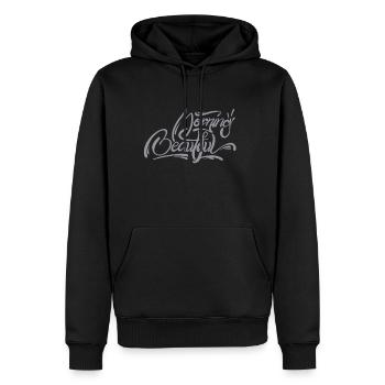 matin - Sweat à capuche Premium bio Homme - noir - Devant - Nico (187cm)