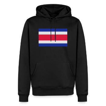 drapeau_costa_rica - Sweat à capuche Premium bio Homme - noir - Devant - Nico (187cm)