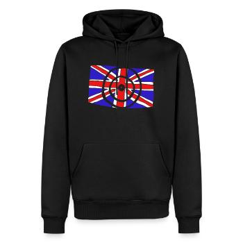 Grossbritannien Zielscheibe Dart WM - Männer Premium Bio Hoodie - Schwarz - Vorne - Nico (187cm)