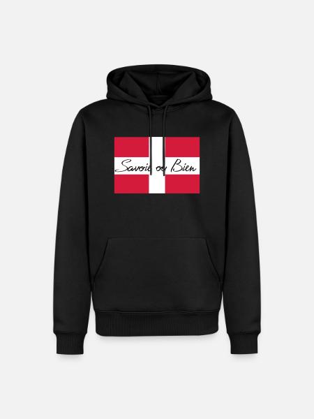 drapeau Savoie - Sweat à capuche Premium bio Homme - noir