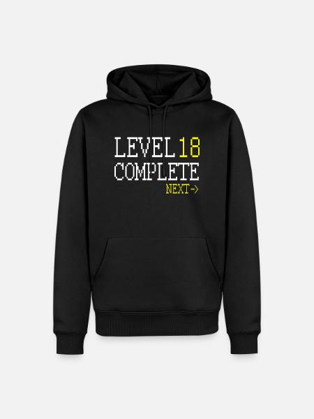 Level 18 Complete Next - Men’s Premium Organic Hoodie - black