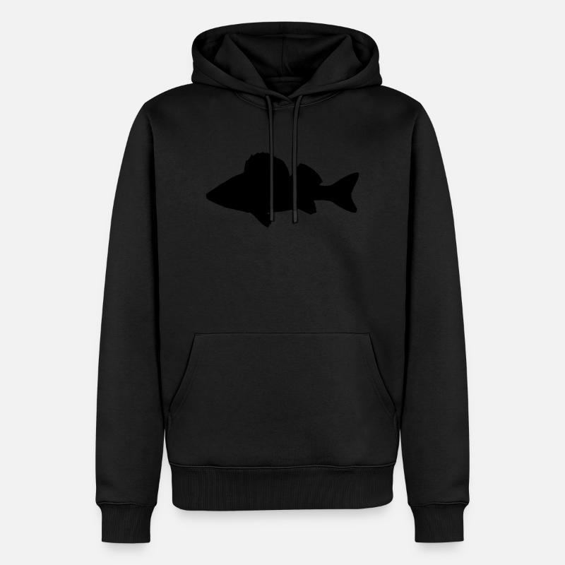 Perche - Sweat à capuche Premium bio Homme - noir