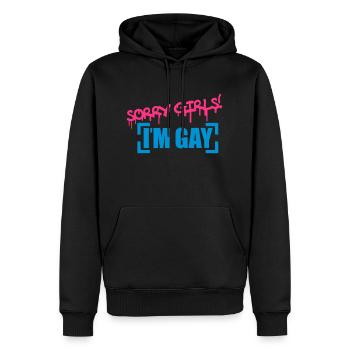 Sorry Girls Gay - Männer Premium Bio Hoodie - Schwarz - Vorne - Nico (187cm)
