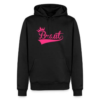 Braut - Männer Premium Bio Hoodie - Schwarz - Vorne - Nico (187cm)