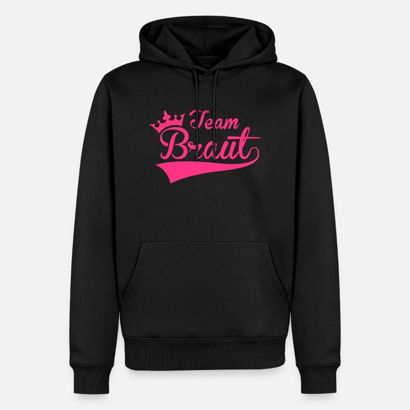 Team Braut - Männer Premium Bio Hoodie - Schwarz