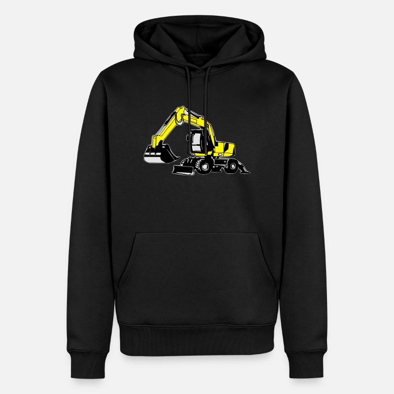 Mobilbagger 2 / excavator / Pelle - Sweat à capuche Premium bio Homme - noir