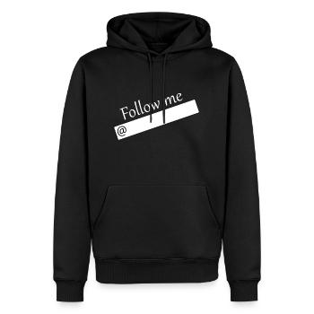 Influencer - Männer Premium Bio Hoodie - Schwarz - Vorne - Nico (187cm)