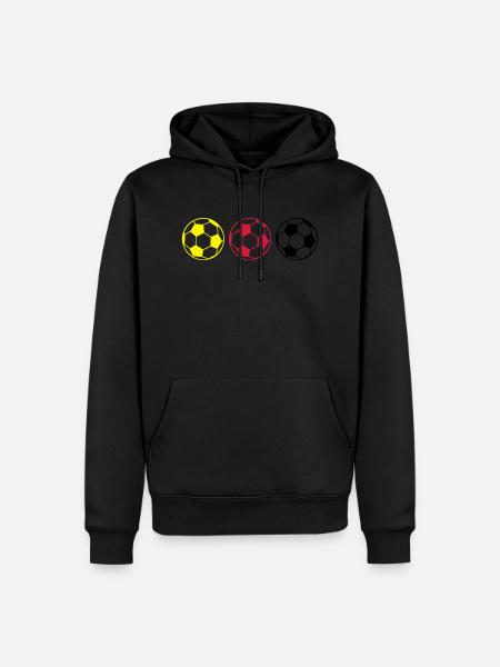 soccer_germany - Männer Premium Bio Hoodie - Schwarz