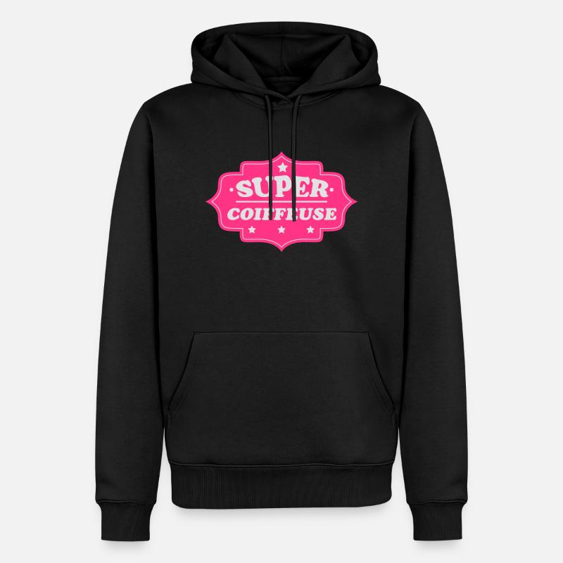 Super coiffeuse - Männer Premium Bio Hoodie - Schwarz