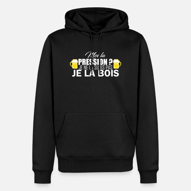 moi la pression - Sweat à capuche Premium bio Homme - noir