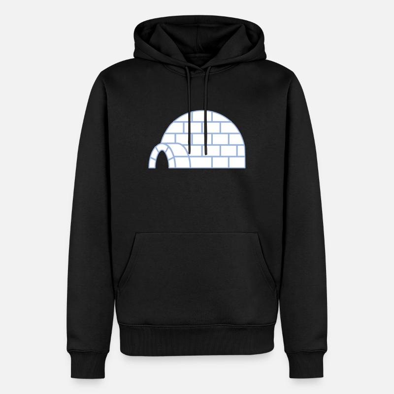 Iglu - Männer Premium Bio Hoodie - Schwarz