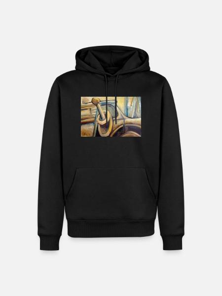 transmission - Men’s Premium Organic Hoodie - black
